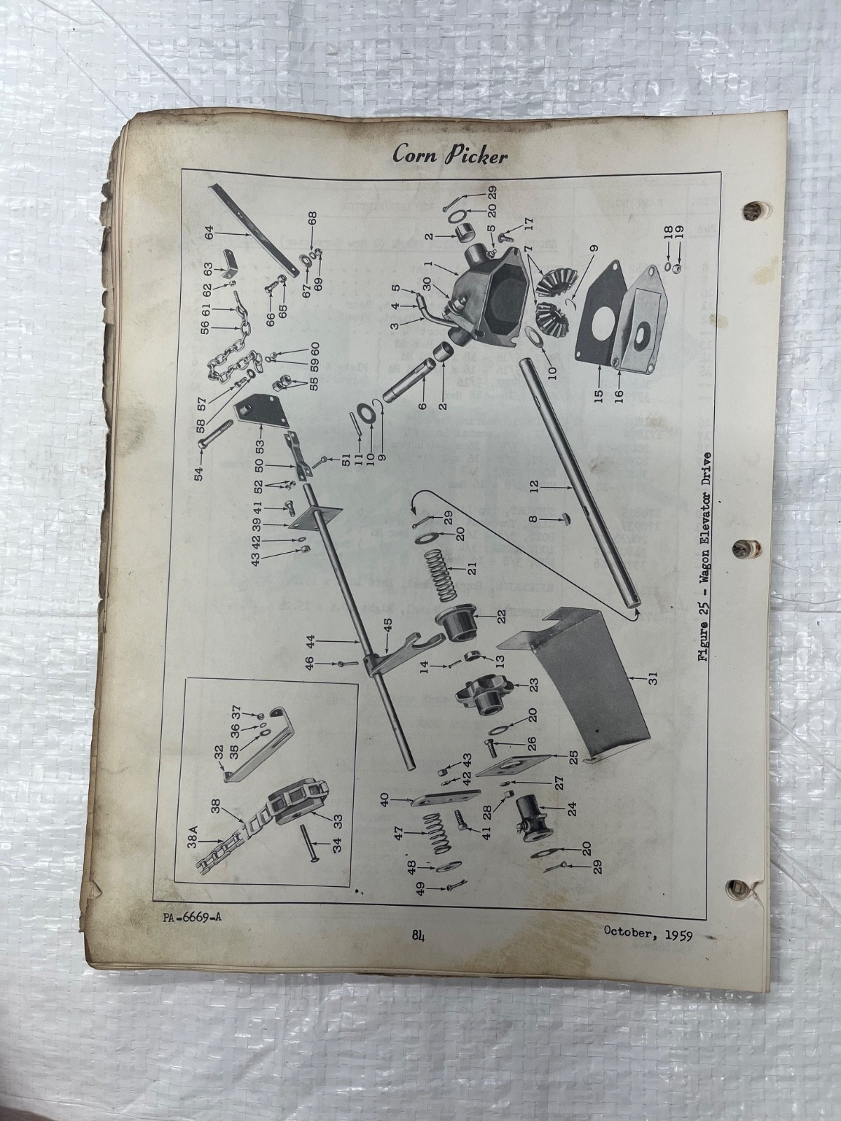 Ford Mounted Corn Pickers & Harvesters Series 601 602 Master Parts List