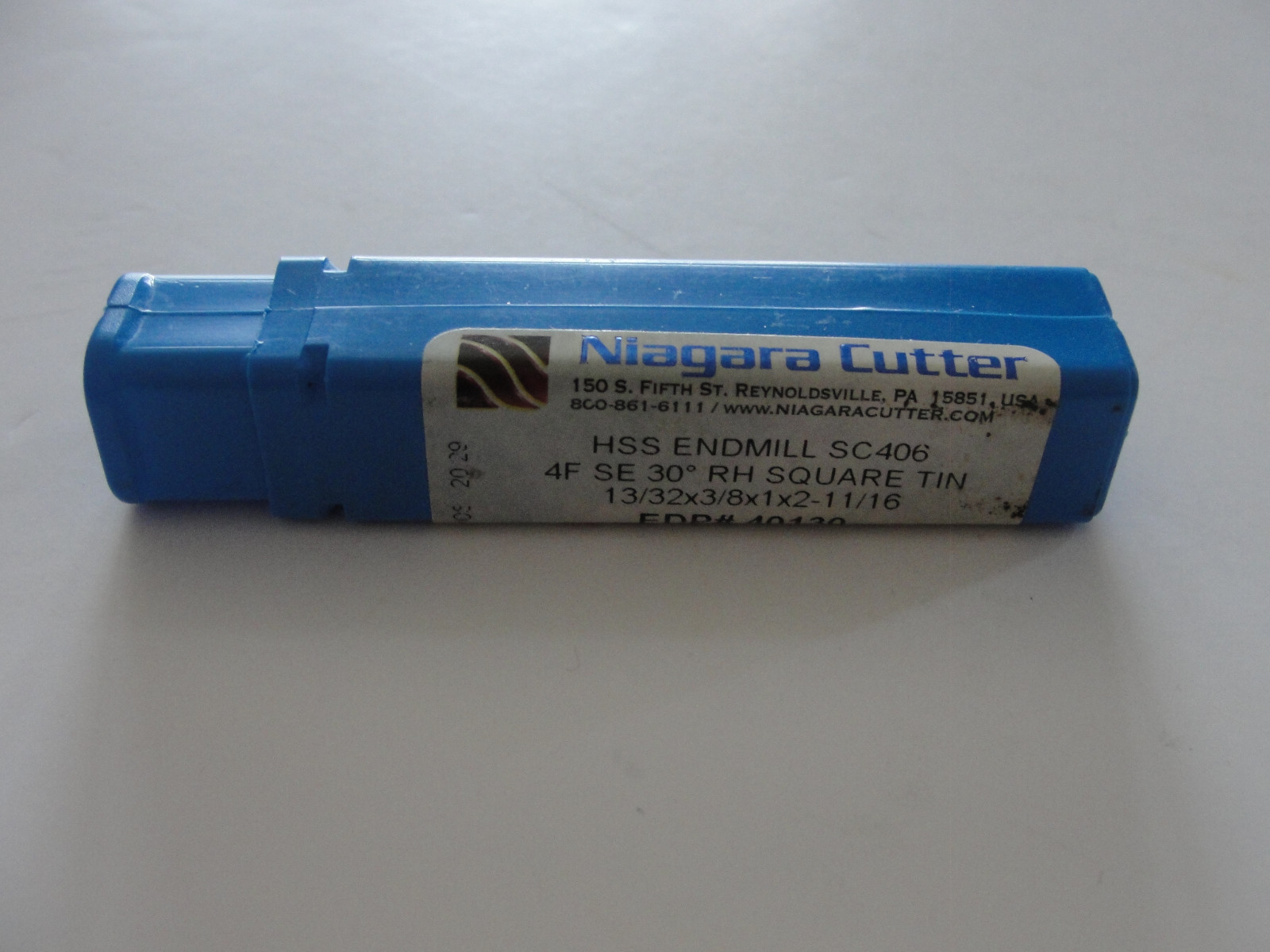 Niagara Series SC406 Single End HSS, 13/32 HSS End Mill 4FL SE TiN, EDP#40130