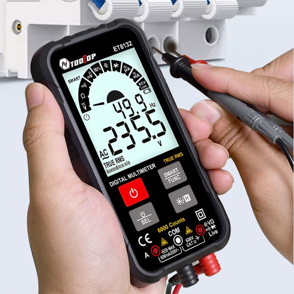 ET8132 600V 600mA 6000 Counts Digital Multimeter for NCV/ Live Wire my23