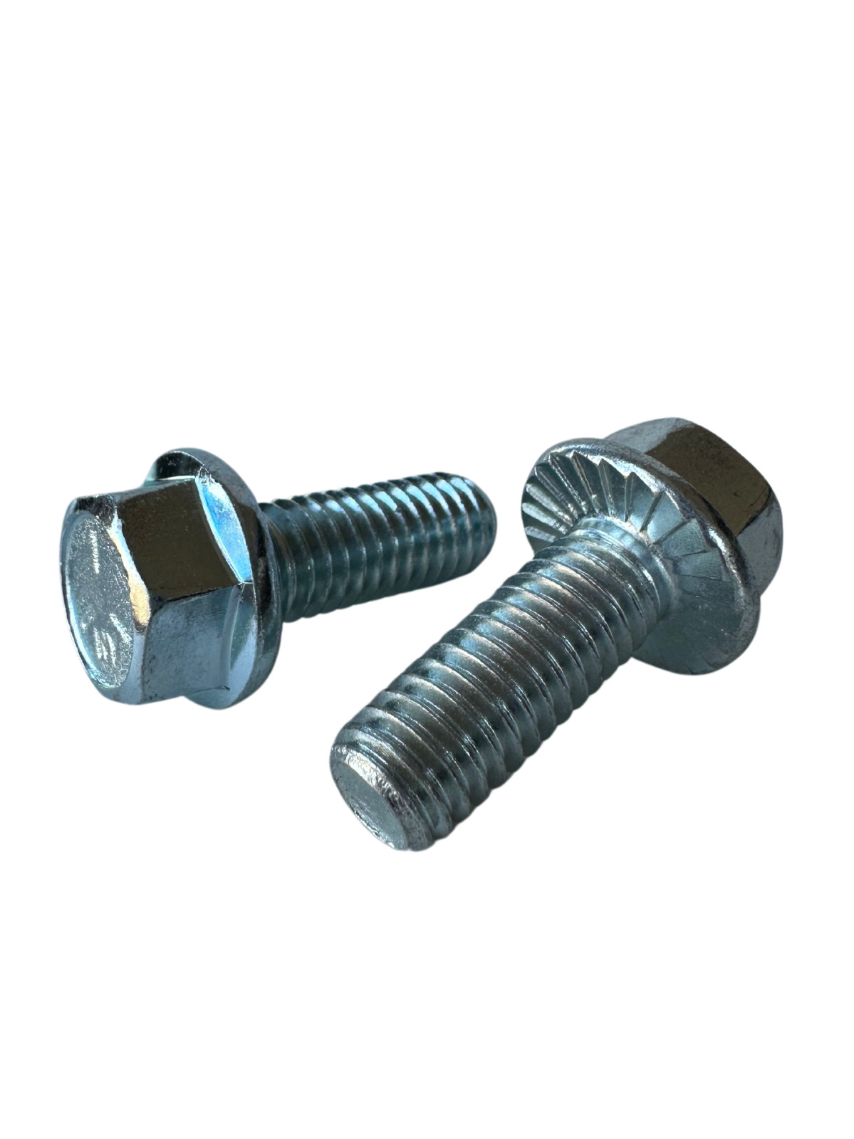 (100 Pcs) 3/8-16×1 1/4 Grade 5 Hex Serrated Flange Bolts Screws (FT) Zinc Clear