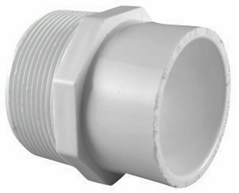 Pk of 10 Charlotte Pipe 2 in x 1-1/2” PVC Schedule 40 MPTxS Male Reducer Adapte