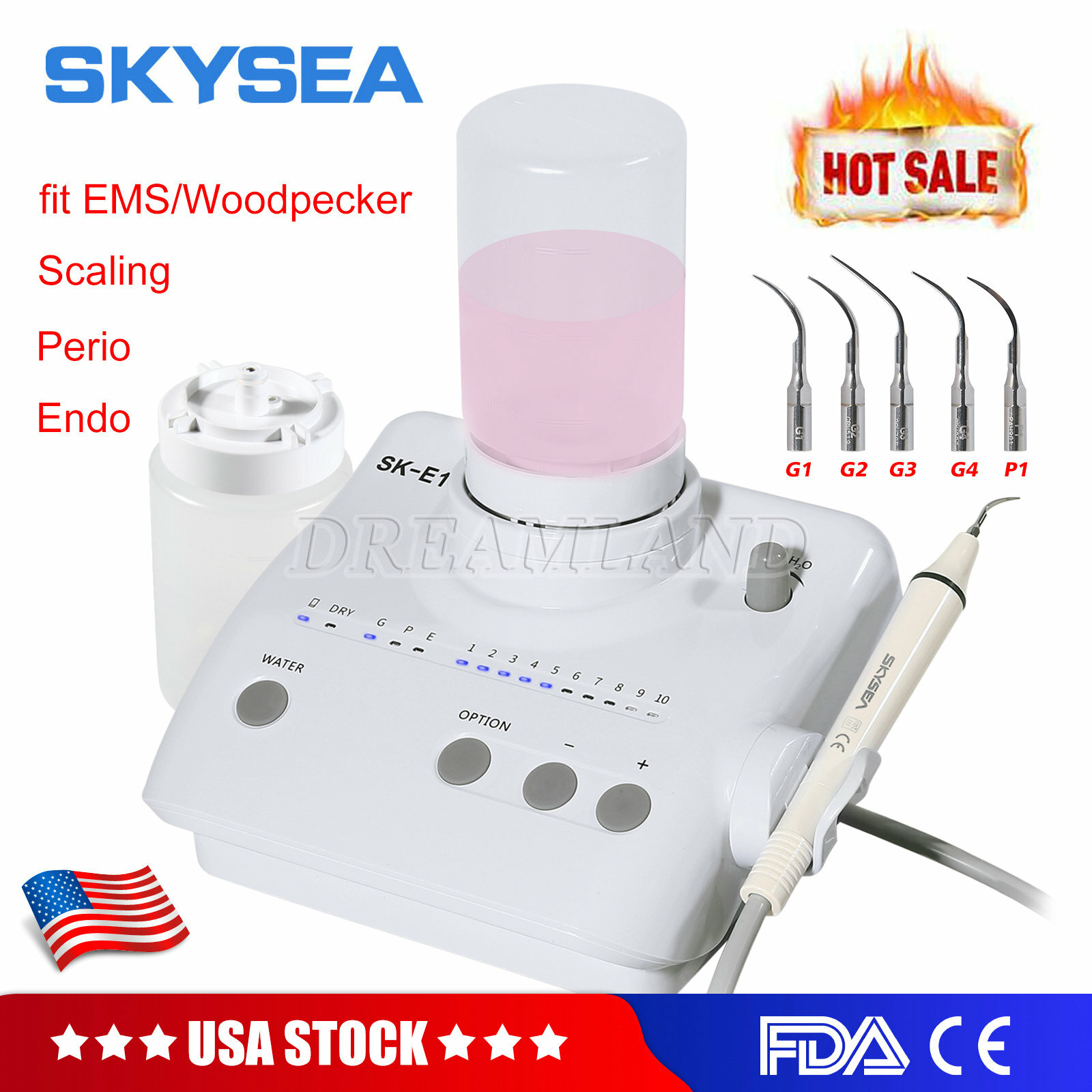 Dental Portable Ultrasonic Scaler Auto Water Bottles fit Cavitron EMS SKYSEA