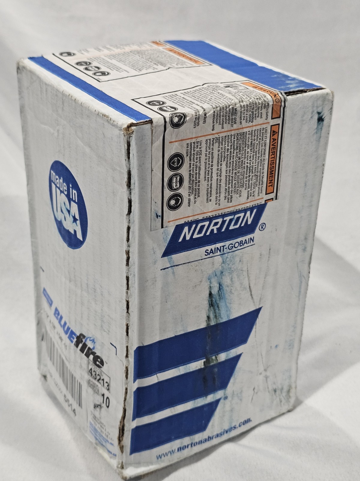 10 Pack Norton BlueFire 4 1/2″ x 1/4″ x 5/8″-11 Type 27 Grinding Wheel 43213 🔺️