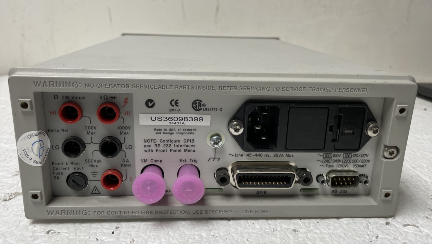 Agilent 34401A Digital Multimeter 6½ Digit For Parts *READ