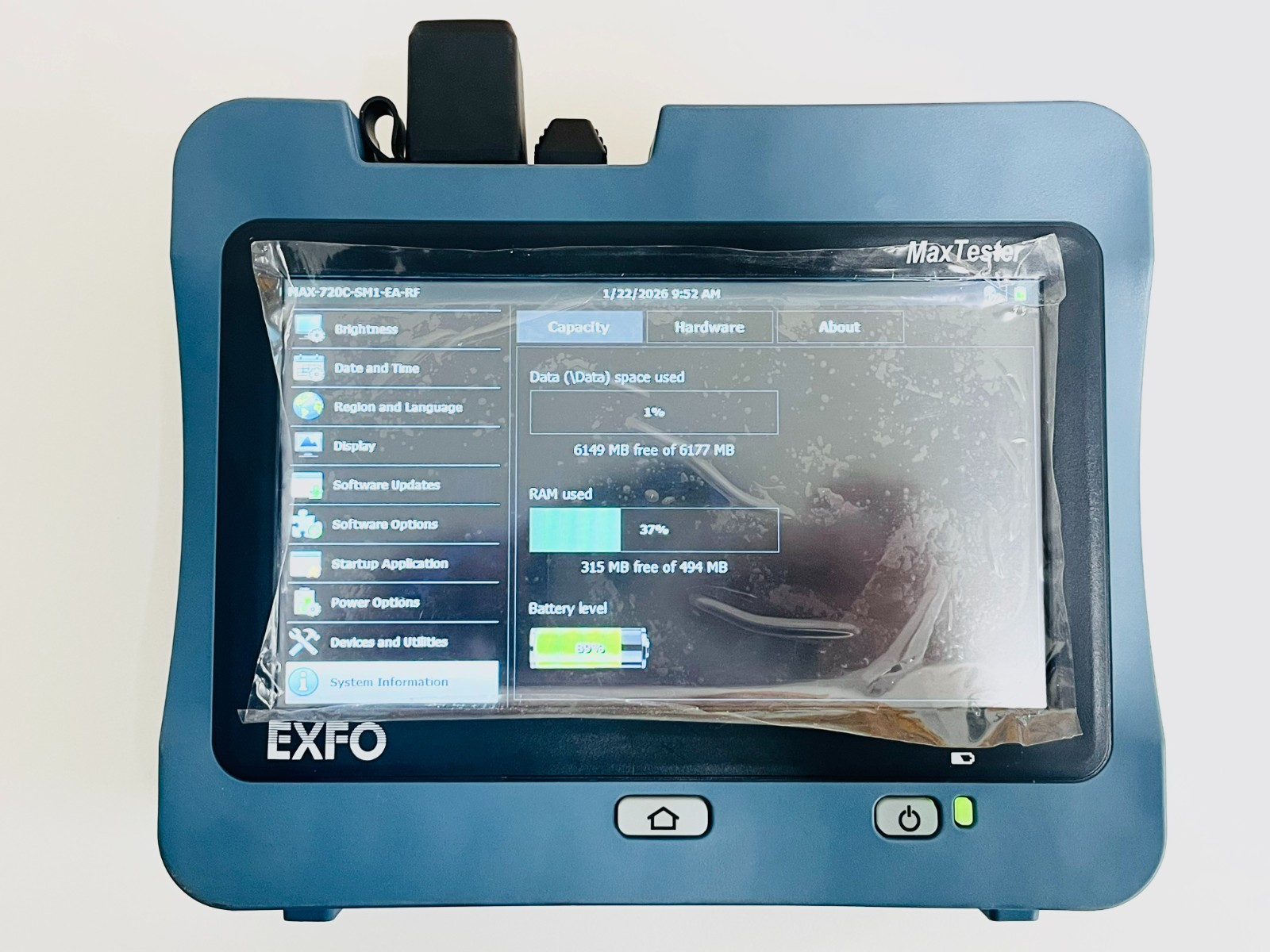 EXFO MaxTester 720C-SM1 OTDR iOLM 1310/1550nm PM/VFL Calibrated 01/2026 Tested