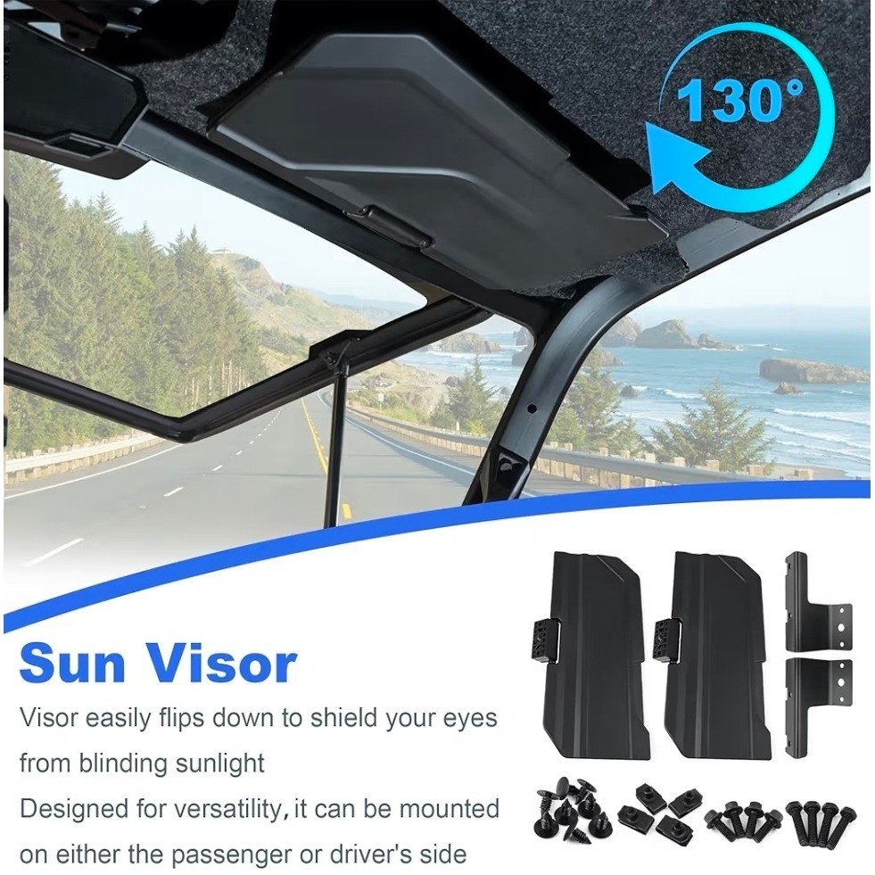 Polaris Ranger XD 1500 Sun Visor Set 2024-2025 NorthStar Premium AATF115-A Black