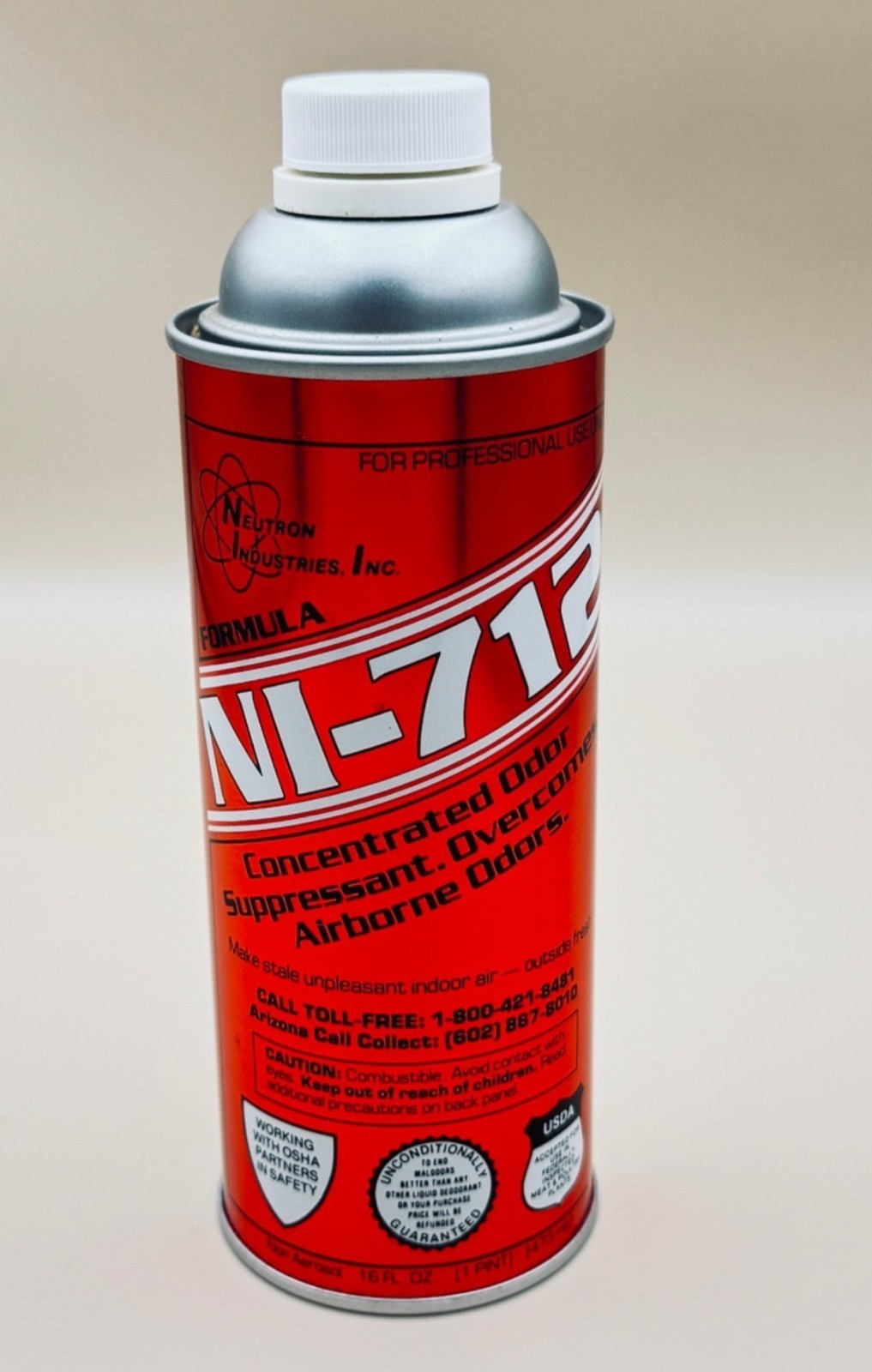 3 Cans of NI-712 Odor Suppressant 16 oz Neutron Industries Spray NO Sprayers