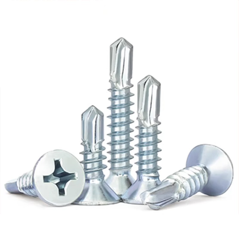 M4.2 COUNTERSUNK SELF DRILLING SCREWS METAL FIXING WINDOWS ROOFING ZINC PLATED