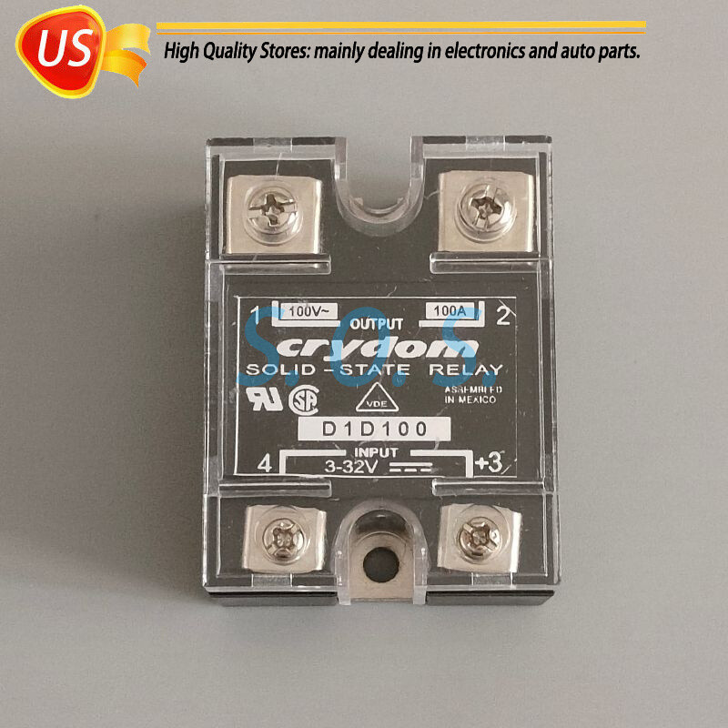 For Crydom Solid State Relay D1D100 100VDC/100A IP00 SPST 3-32VDC US STOCK