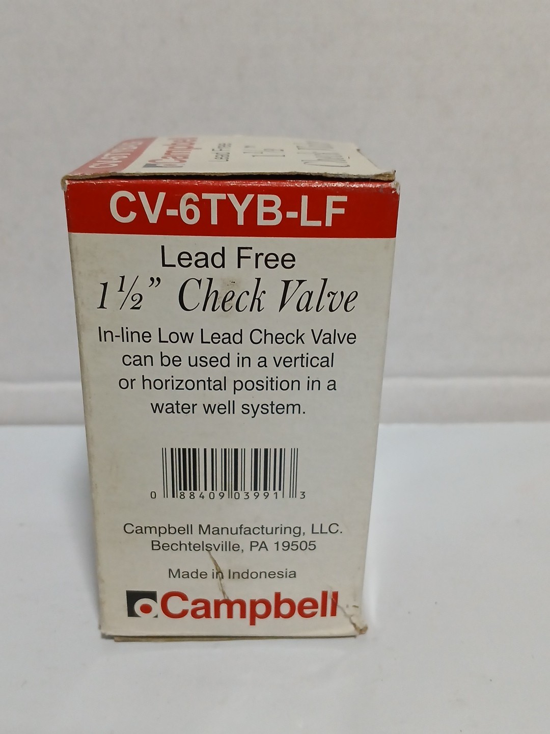 NEW Campbell CV-6TYBLF 1- 1/2″ Lead Free Check Valve