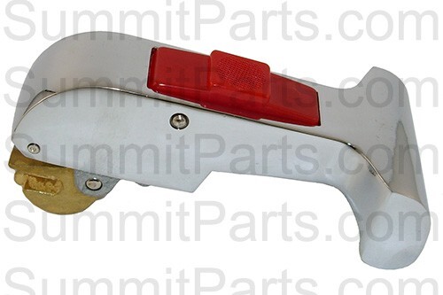 “T” STYLE RED BUTTON CHROME DOOR HANDLE FOR IPSO WASHERS – 217/00051/00