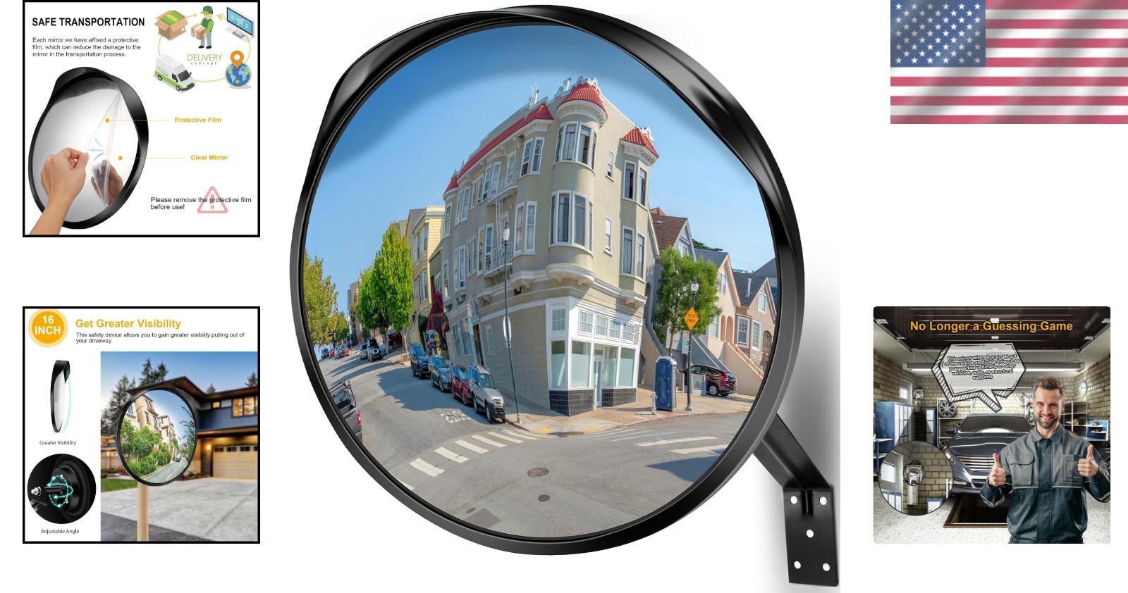Adjustable Wide Angle Mirror – Security Indoor Outdoor