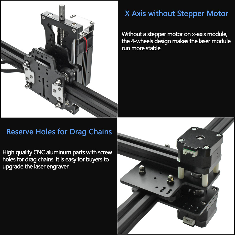 80W CNC Laser Engraver Cutting Machine Full Metal Large Frame Wood Router Tools