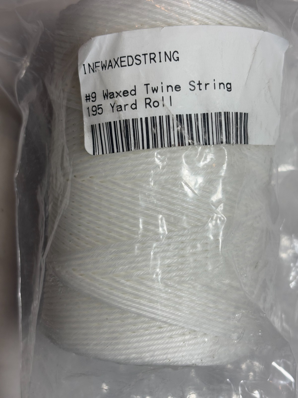 #9 Waxed Twine String 195 Yard Roll Cable Lacing Cord White INFWAXEDSTRING