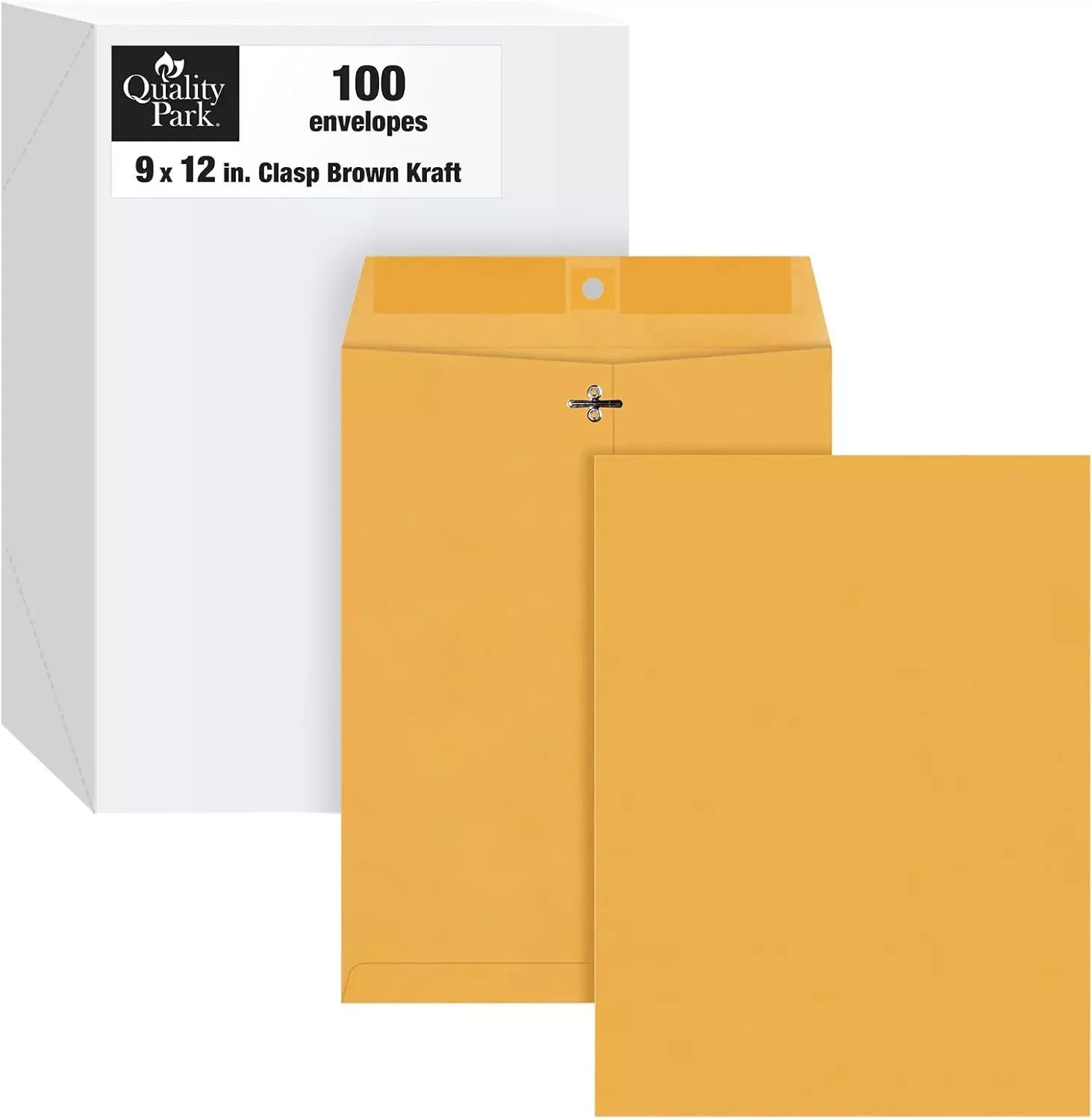 100 Pcs CLASP ENVELOPES 9×12 28lb Kraft Shipping Mailing Gummed Business Manila