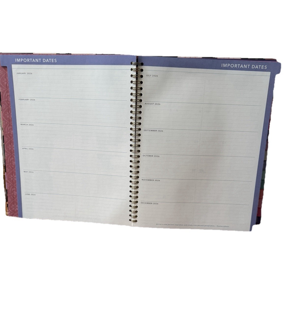 2026 Clementine 12 month Planner Peach/ Pink Floral Planner size 8×6.5” Small
