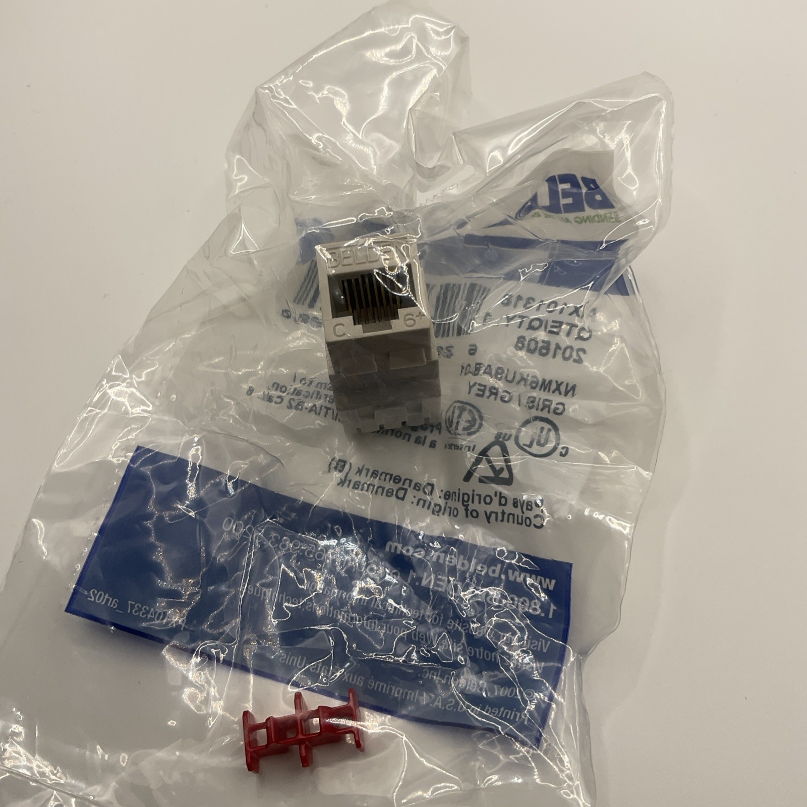 Belden AX101318 Cat6+ KeyConnect Modular Jack RJ45 Grey Keystone Ethernet