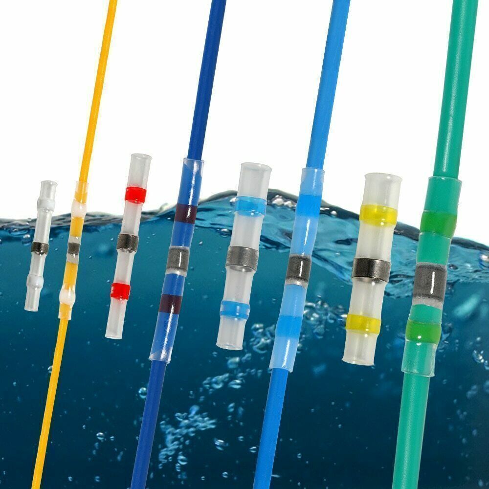 Solder Seal Sleeve Heat Shrink Butt Wire Connectors Terminals Waterproof 50-1000