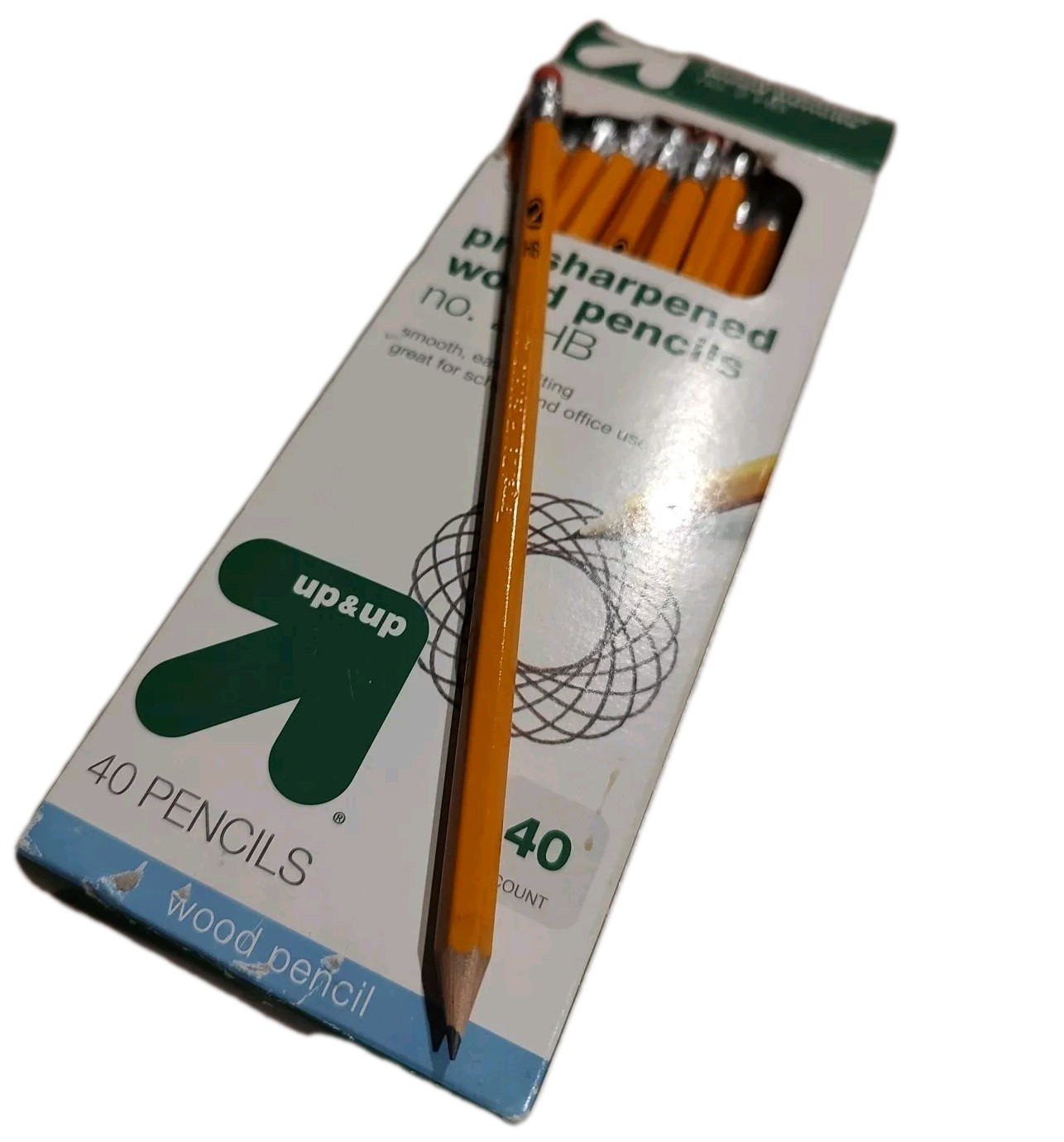 Up+Up Pre-sharpened Wood Pencils #2 HB Pack of 40 Target 2014 Indonesia Worn box