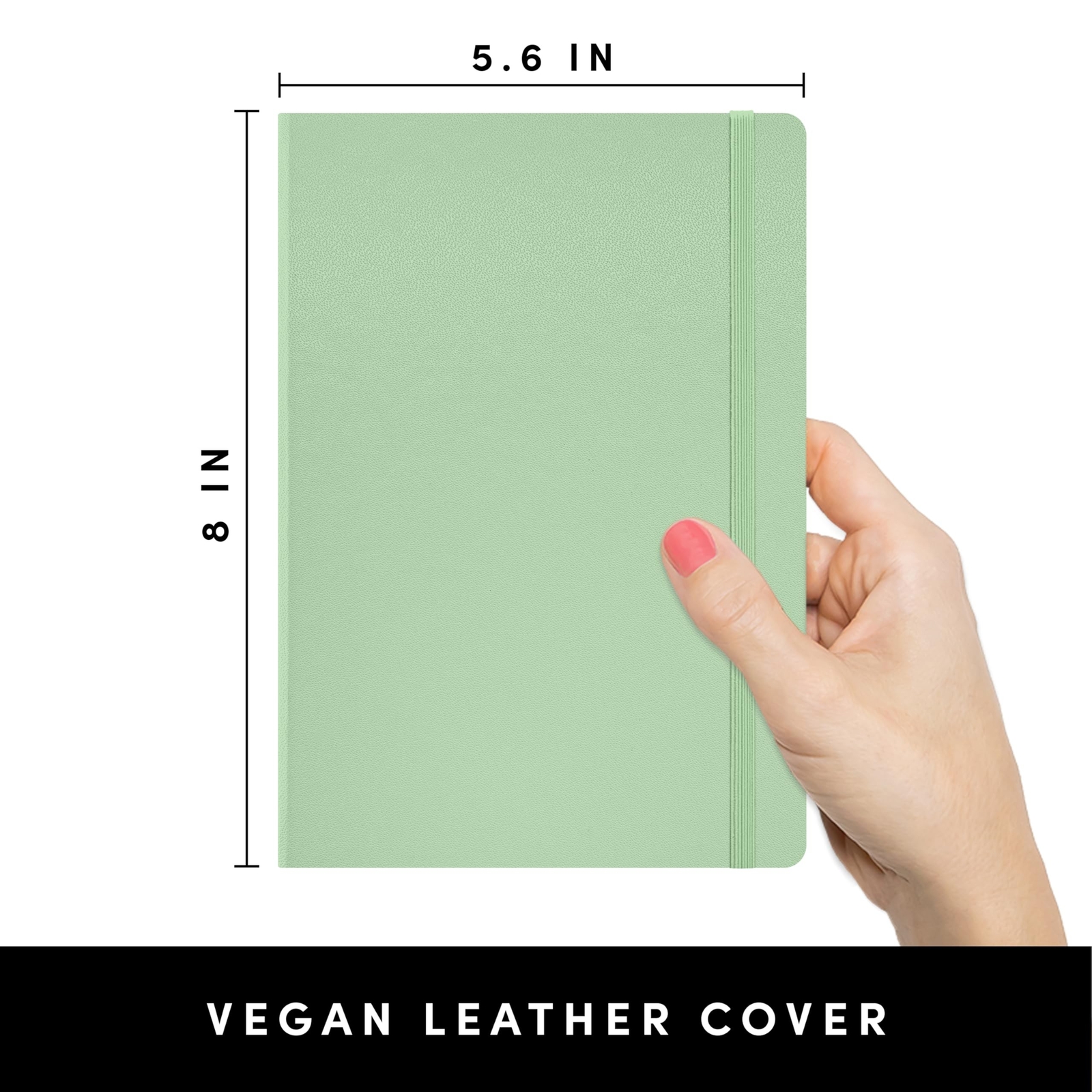 PAPERAGE Lined Journal Notebook, (Sage Green), 160 Pages, Medium 5.6 inches x…
