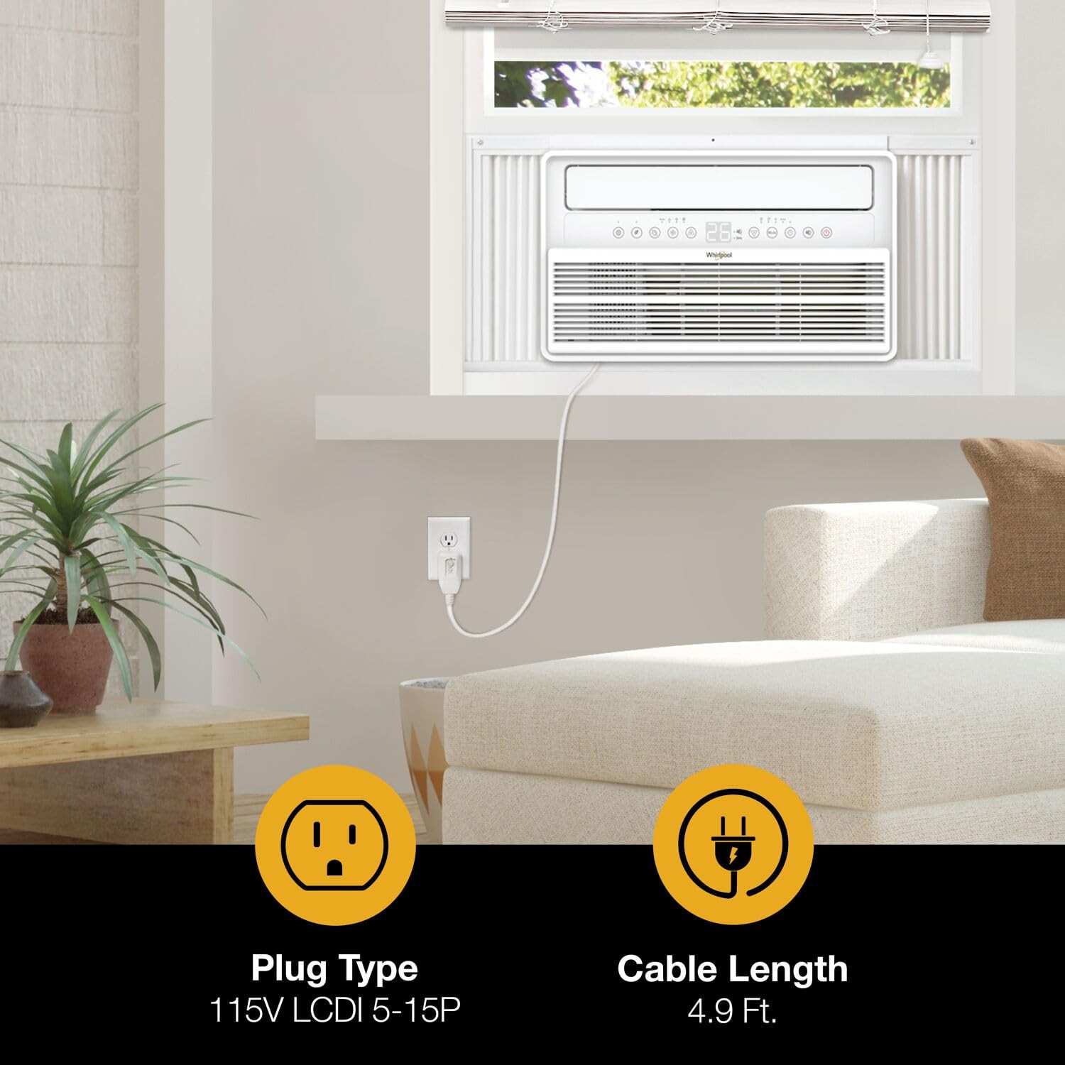 Whirlpool WHAW-121IN 12,000 BTU Window Mounted Inverter Air Conditioner with