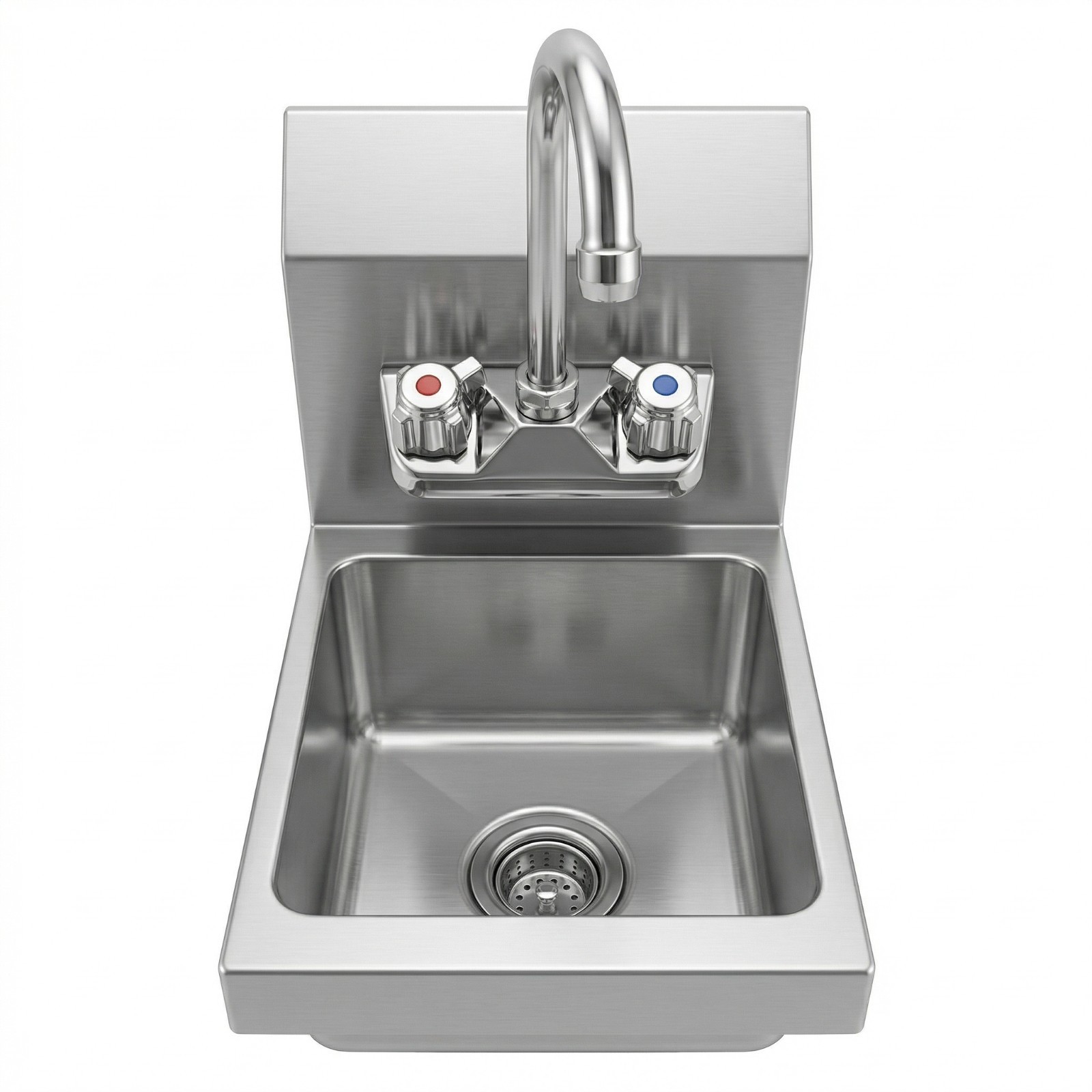 12 in. x 9 in. x 13 in. Wall Mount Stainless Steel Hand Sink