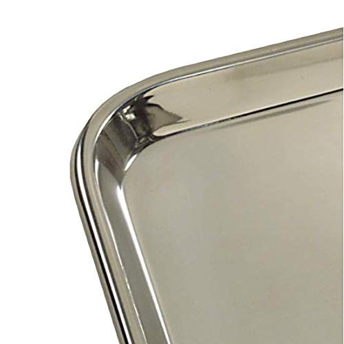Grafco Stainless Steel Instrument Tray, Medium Size, Metal Surgical Mayo Tray…