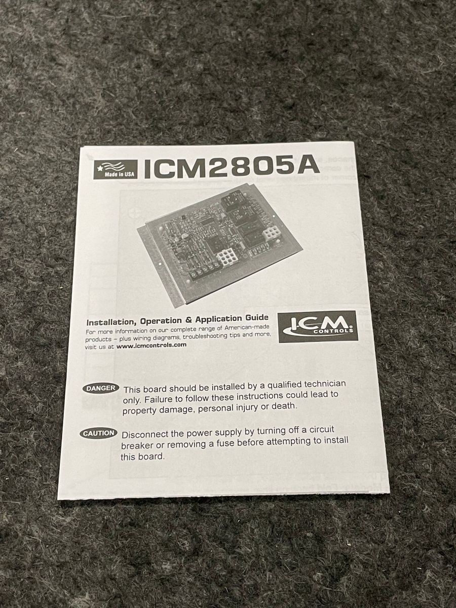 ICM CONTROLS Furnace Control Board ICM2805A