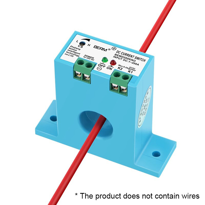 NO/NC DC Current Induction Sensing Switch Adjustable 1-200A DC 10-30V IP30