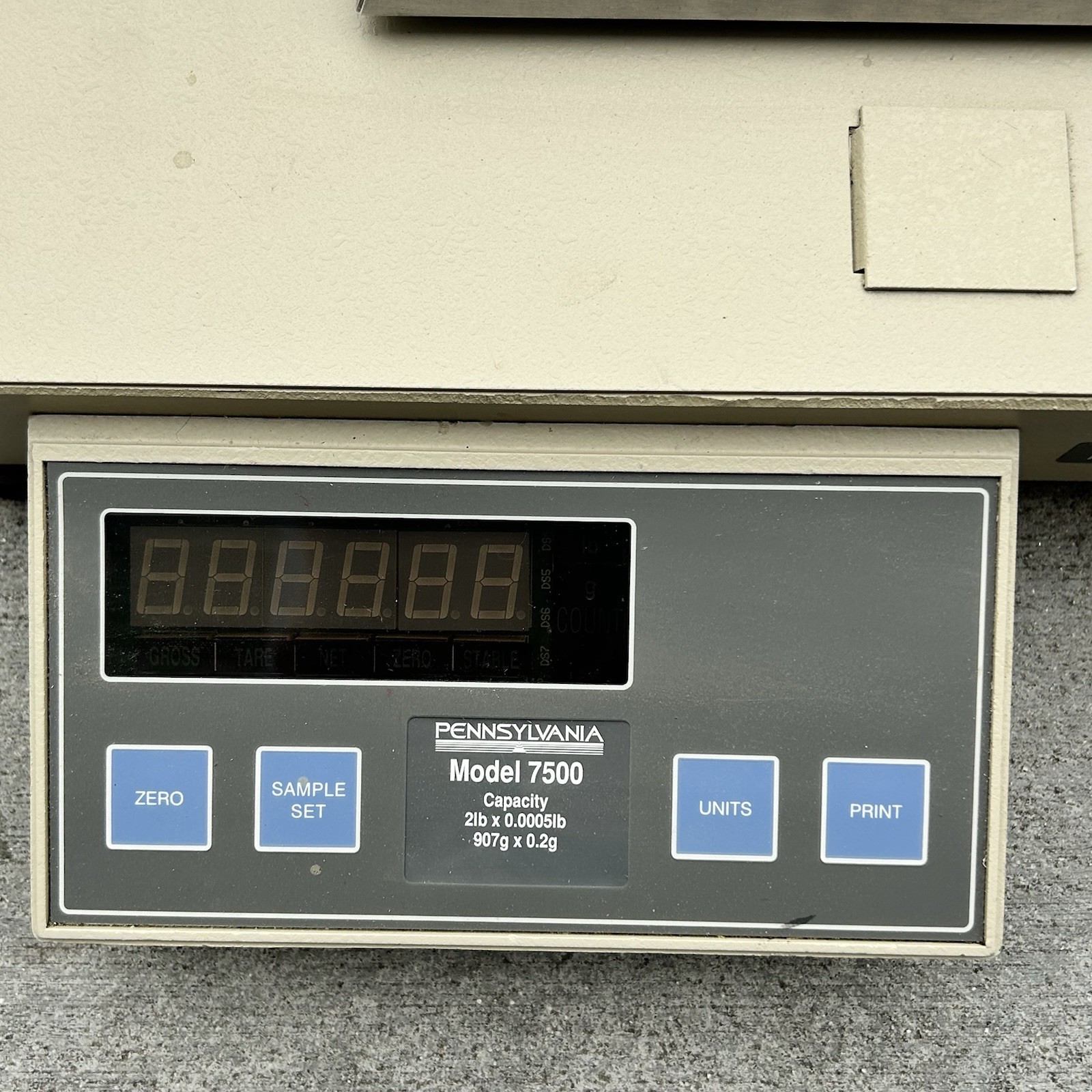 PENNSYLVANIA SCALE CO. MODEL 7500 2lb x 0.0005lb / 907g x 0.2g