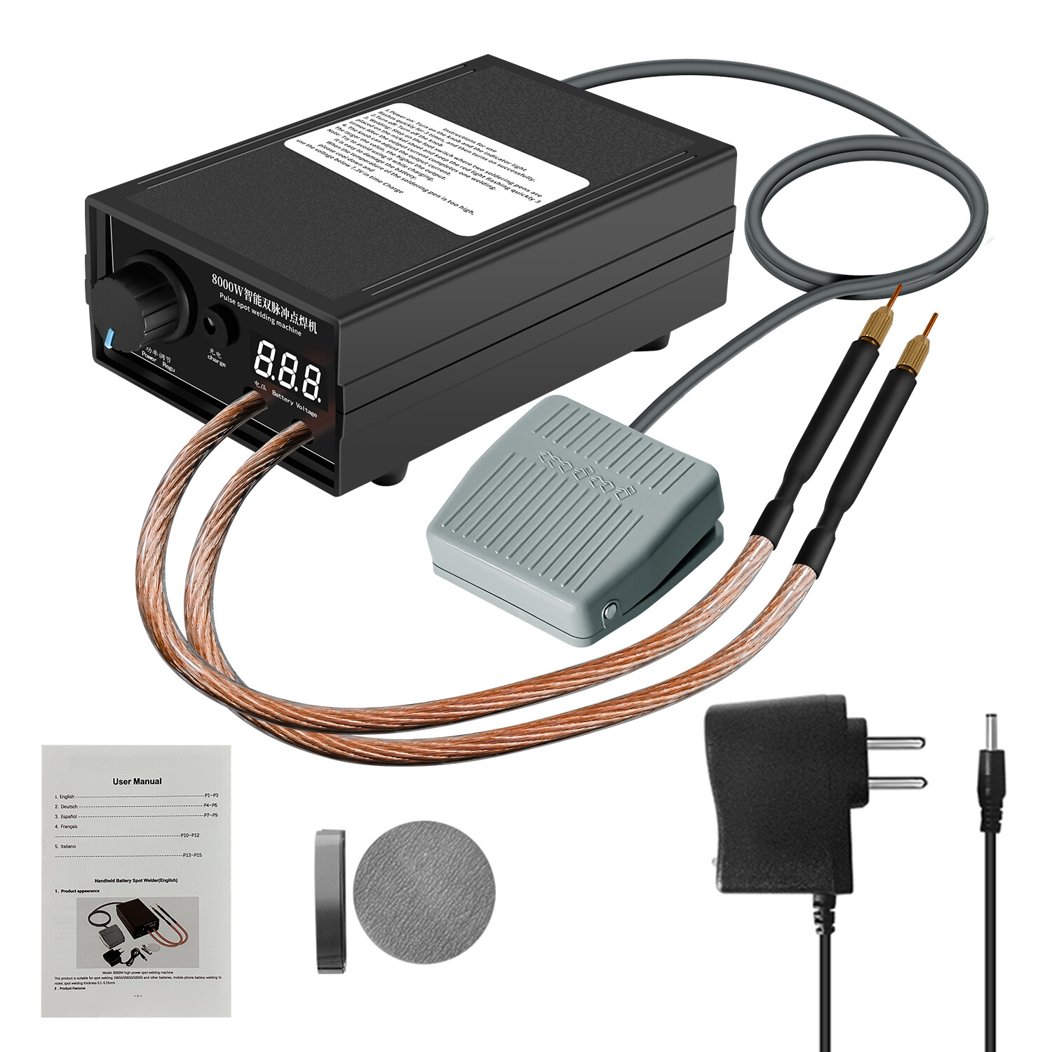 For 18650 Li-ion Battery Pack 8000W Mini Spot Welder Nickel Strip Welding Tools
