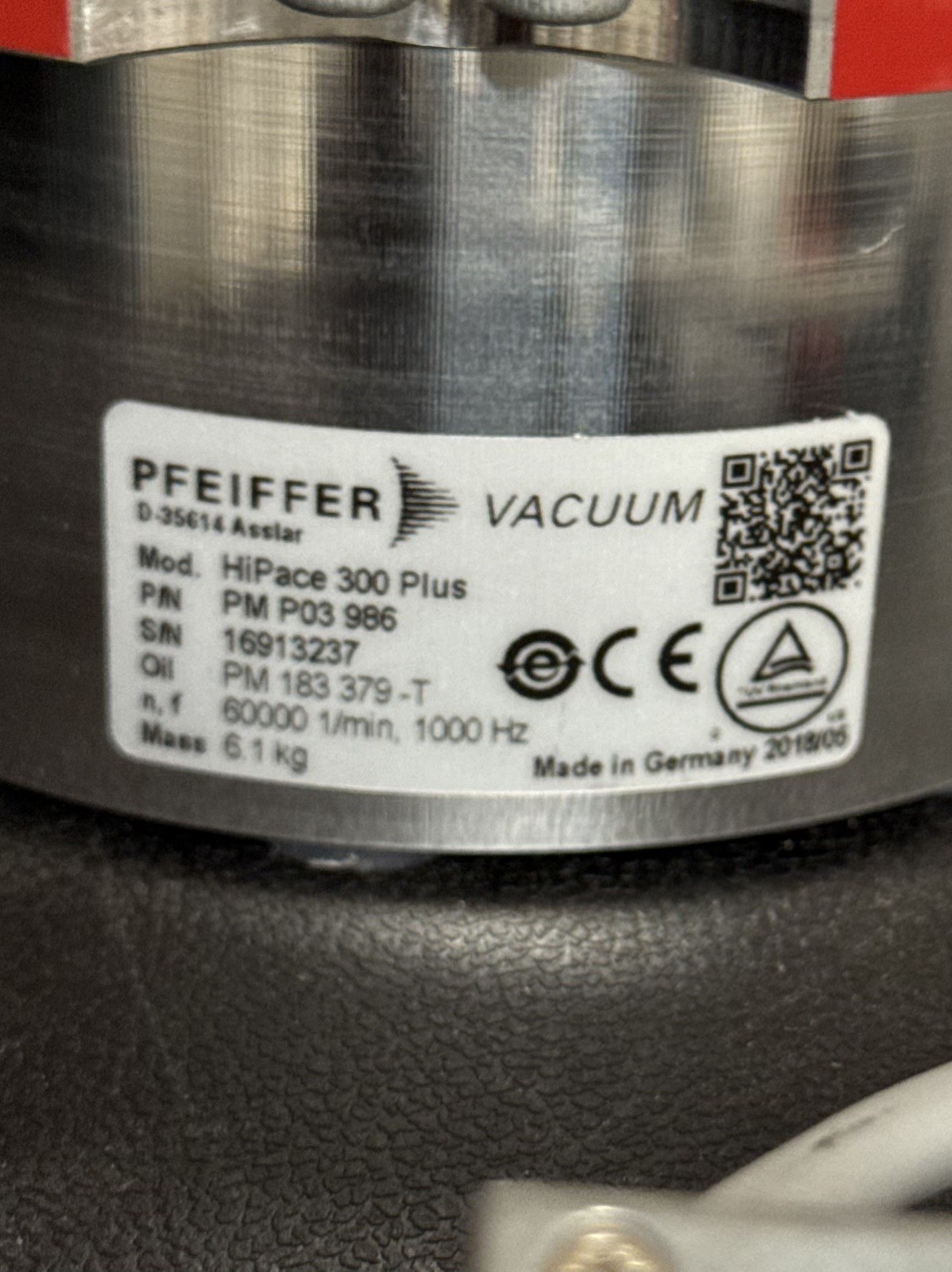 Pfeiffer Vacuum HiPace 300 Plus Turbo Pump with TC 110 Controller Tested Working