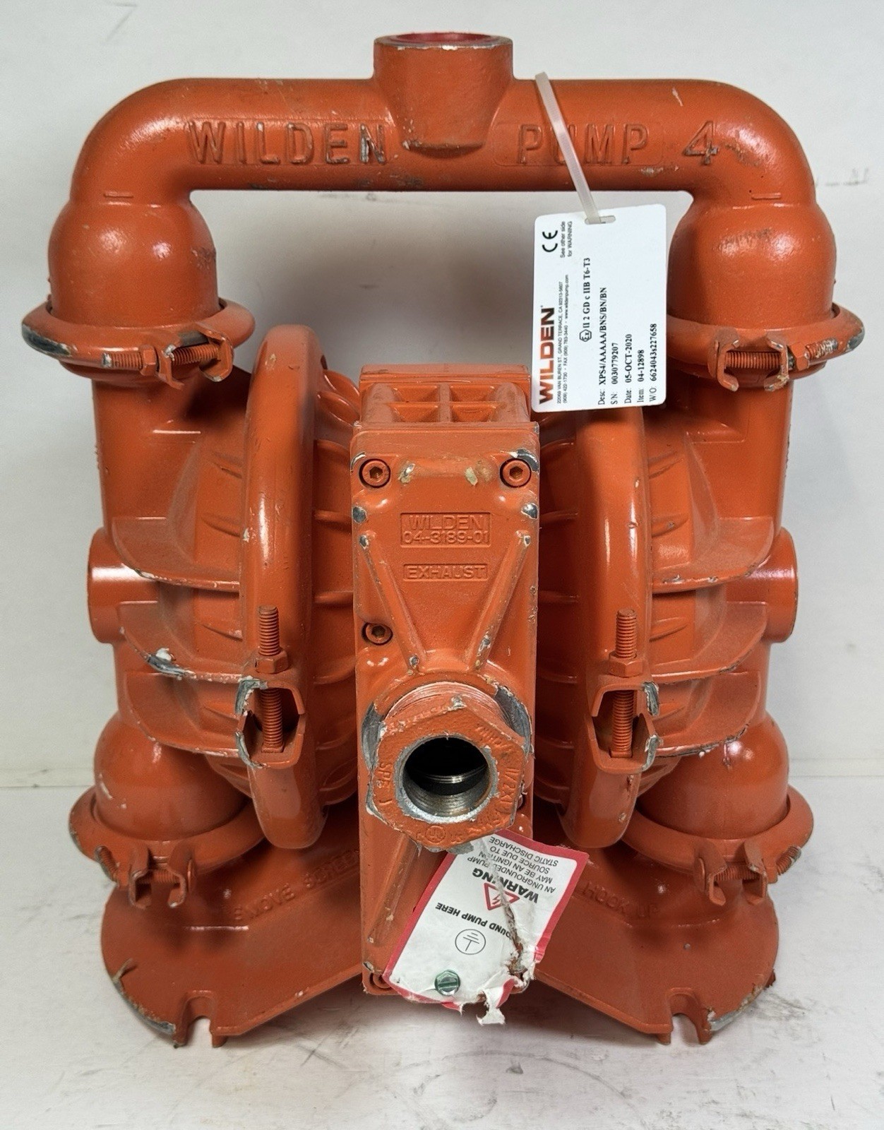 WILDEN 04-12898 AIR-OPERATED DOUBLE-DIAPHRAGM AODD PUMP PRO-FLO 1.5″ ALUMINUM