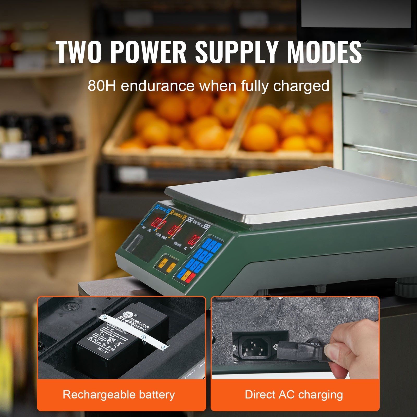 Uimoso 66Lbs 30KG Digital Price Scale for Commercial Food and Meat Weighing