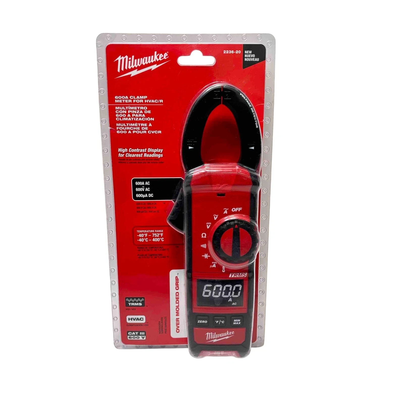 Milwaukee 2236-20 600A Clamp Meter for HVAC/R