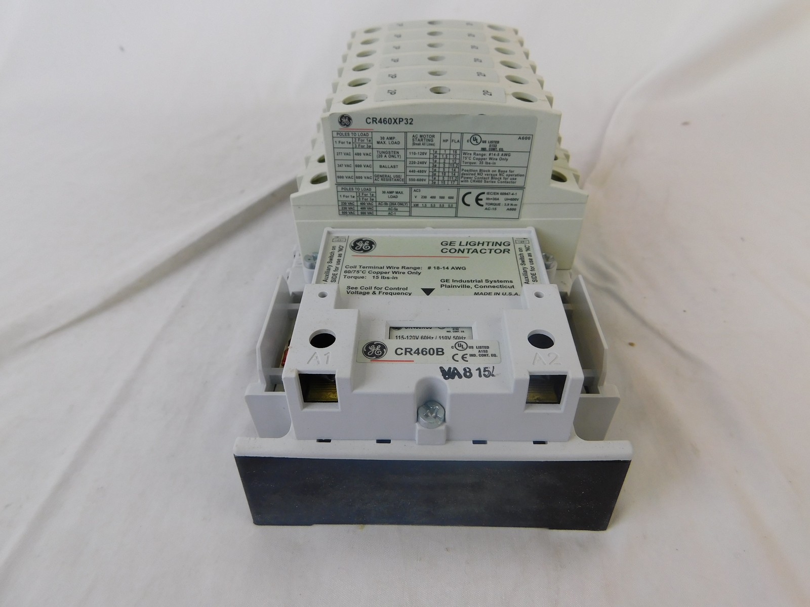 GE CR463LD0AJA 12P 120V Coil 30A Electrically Held Lighting Contactor