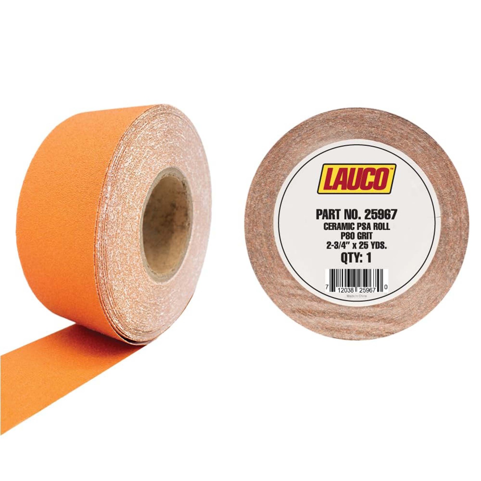 LAUCO Premium 320 Grit Ceramic Grain PSA Self-Adhesive Sanding Roll Each 2.75″