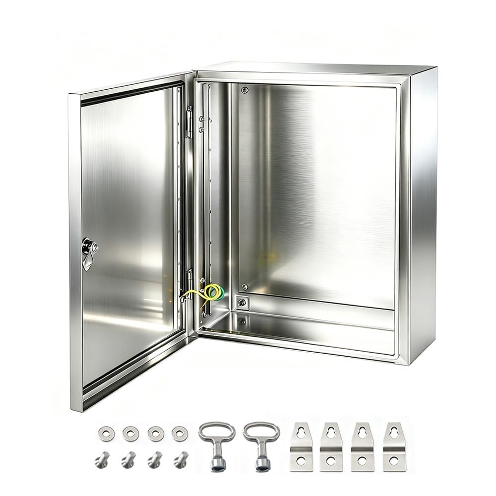 Electrical Enclosure 12x10x6, 304 Stainless Steel Enclosure IP66