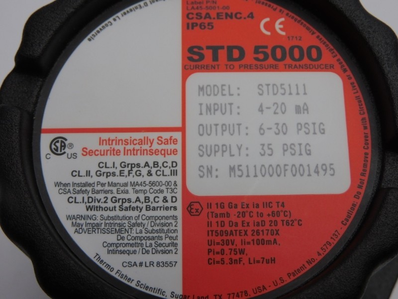 THERMO FISHER SCIENTIFIC STD5111 6-30PSI NSNP