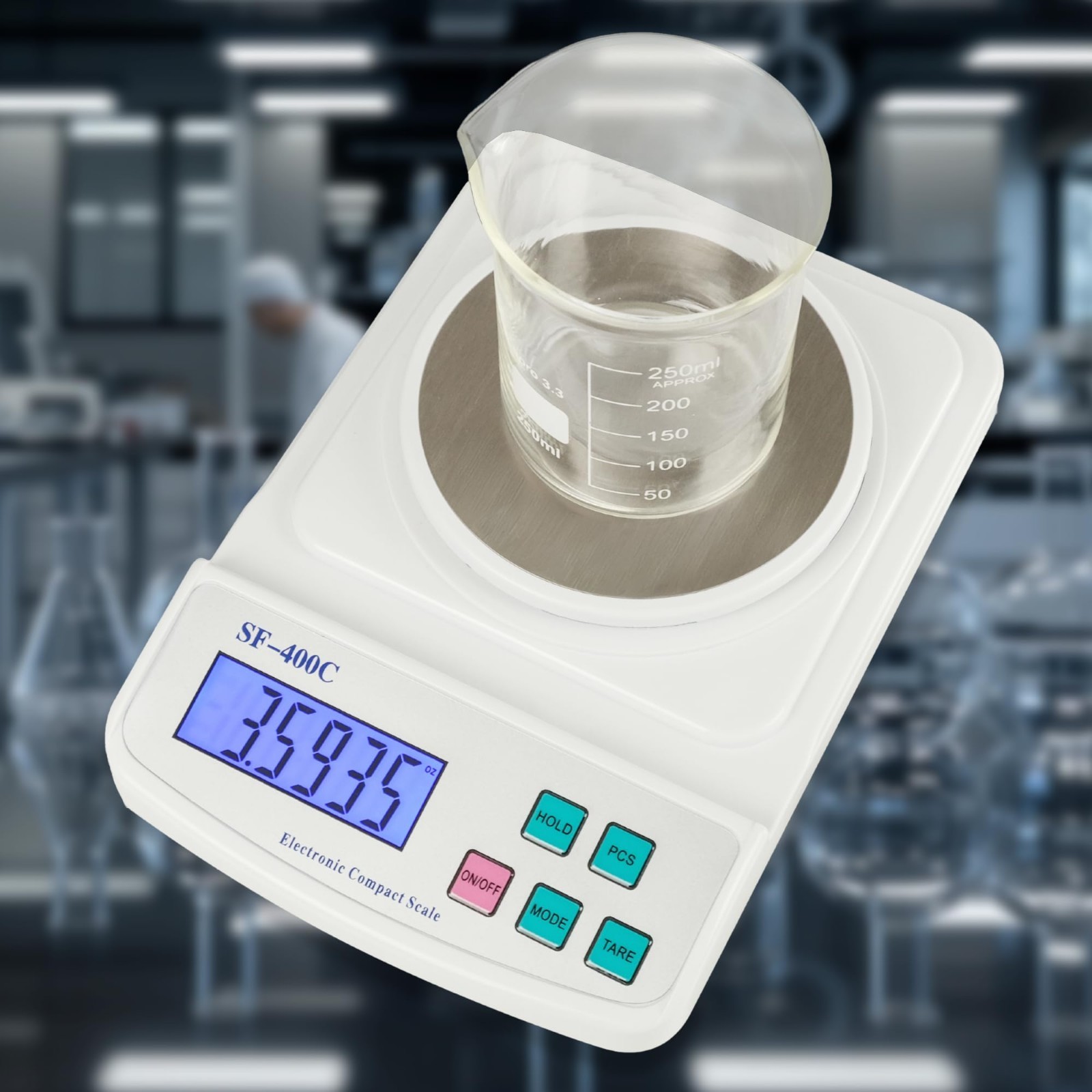 Precision Digital Scale Lab Balance – 0.01g Accuracy Weighing Device, High Capac