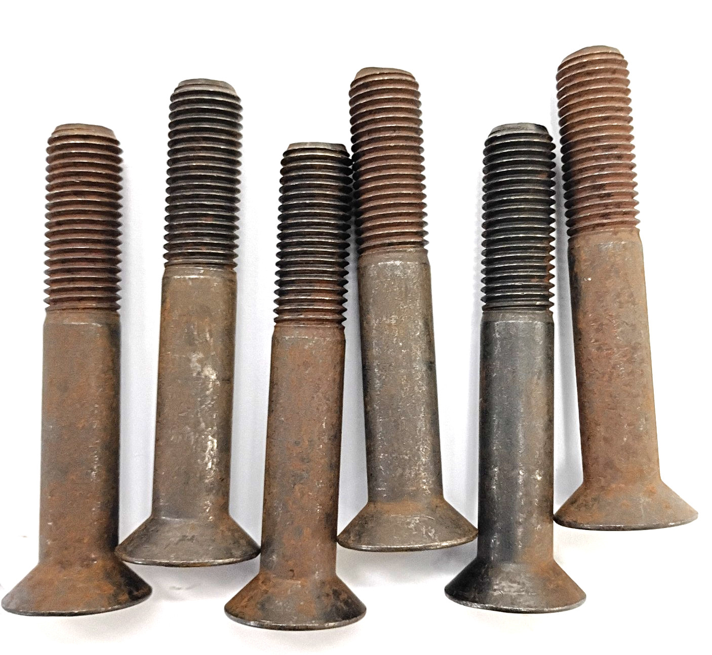 PARTIALLY THREADED FLAT HEAD BOLTS, M16X2.0 THREAD, 95MM OAL, 10MM HEX, LOT OF 6