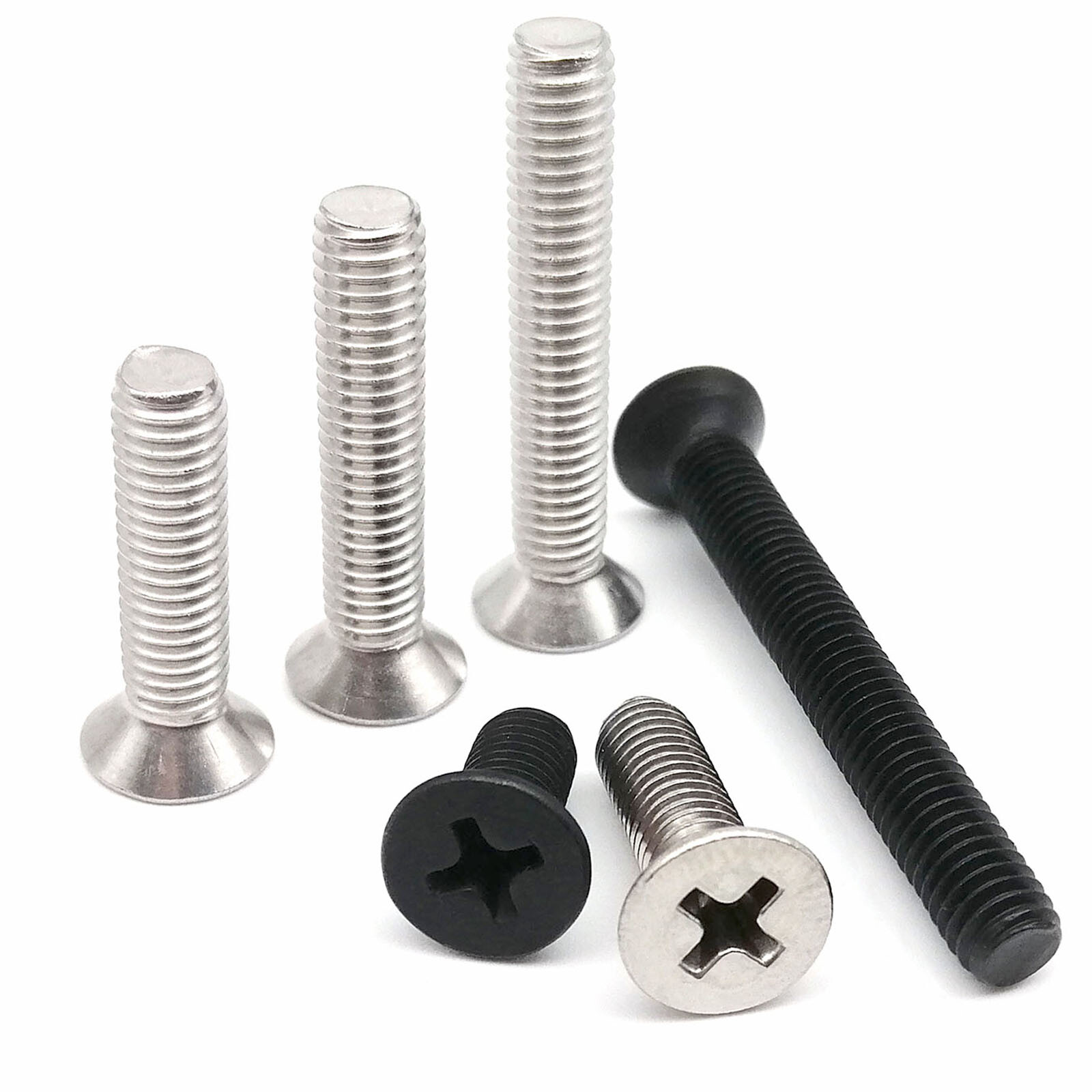 10/50pcs M1-M8 Mini Small Micro Cross Phillips Flat Countersunk Head Bolt Screw