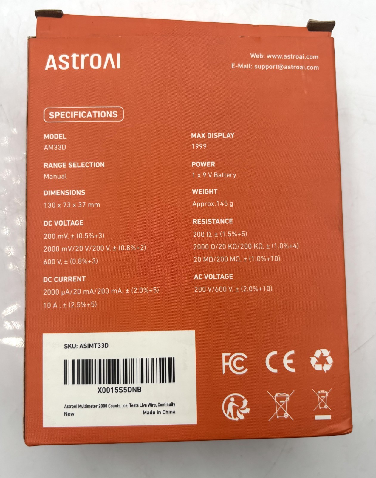 ASTROAI – AM33D – Digital Multimeter