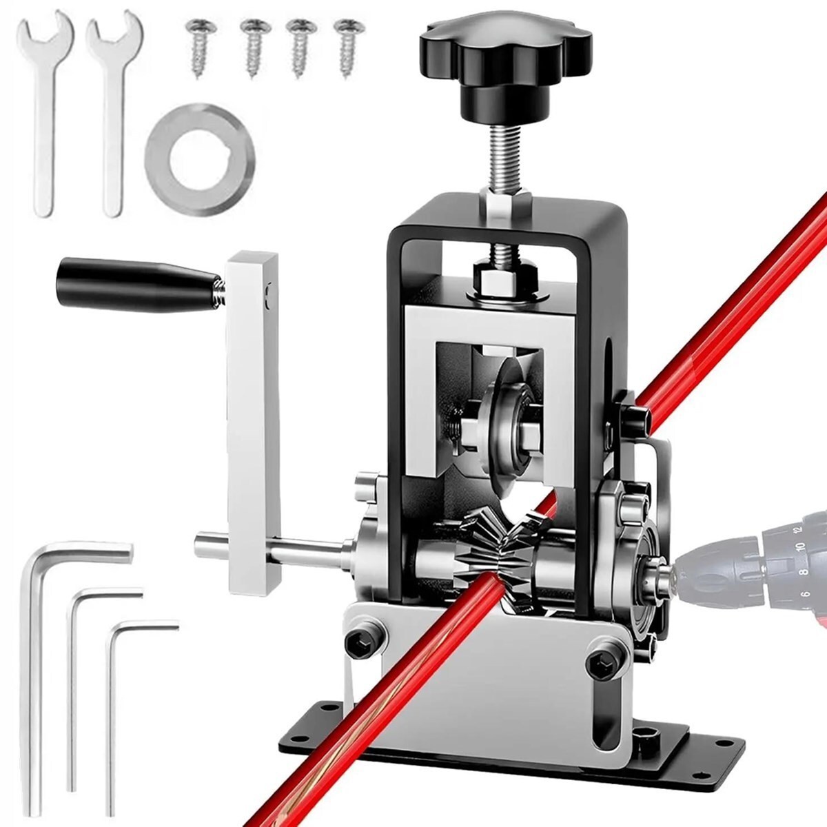 Manual Wire Stripping Machine Drill Powered Hand Crank Wire Stripper Tool 1-25MM