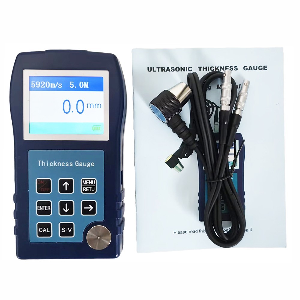 Digital Ultrasonic Thickness Tester Gauge Steel Copper Metal Plastic 0.9-300mm