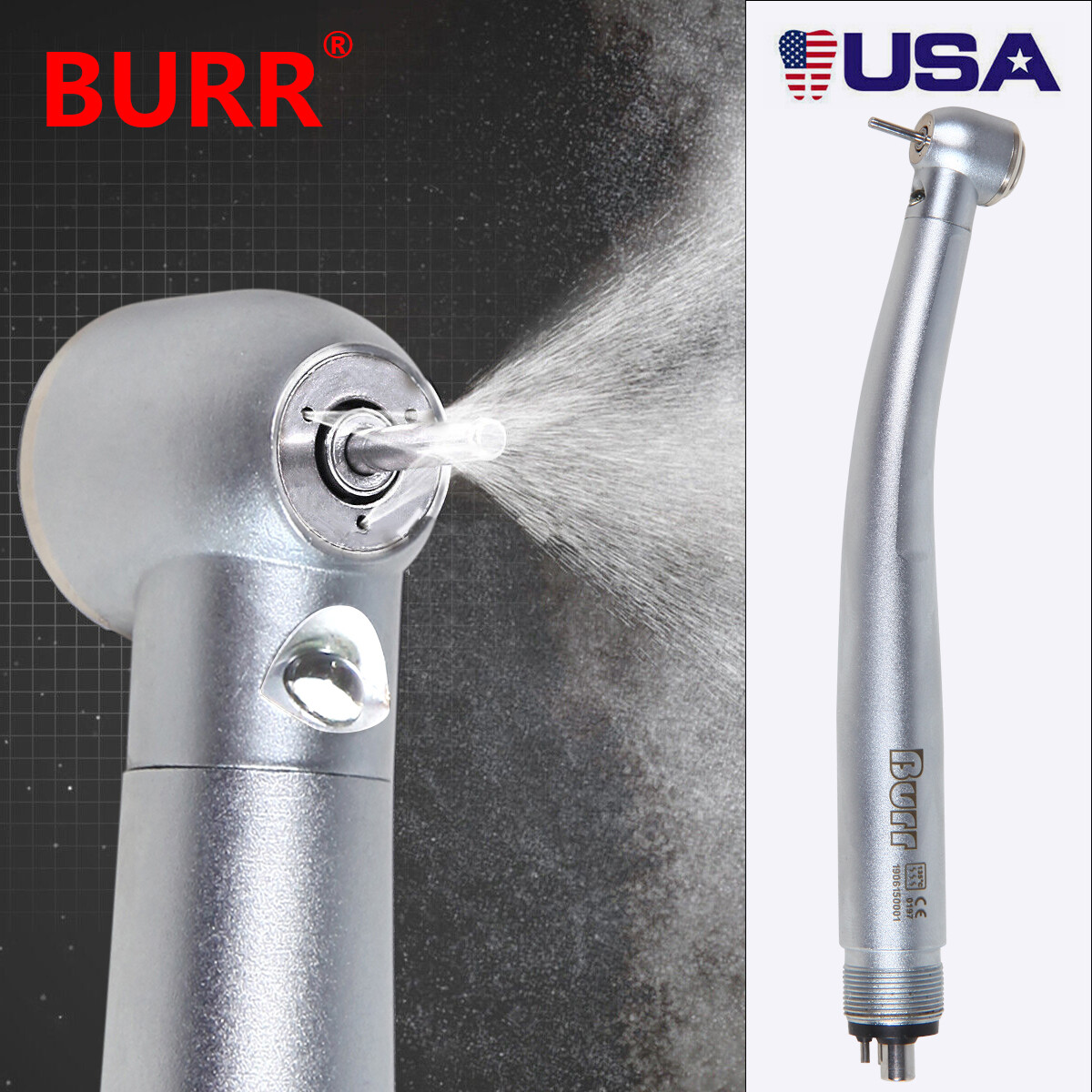KaVo Style Dental LED E-generator Fiber Optic High Speed Handpiece 4Holes