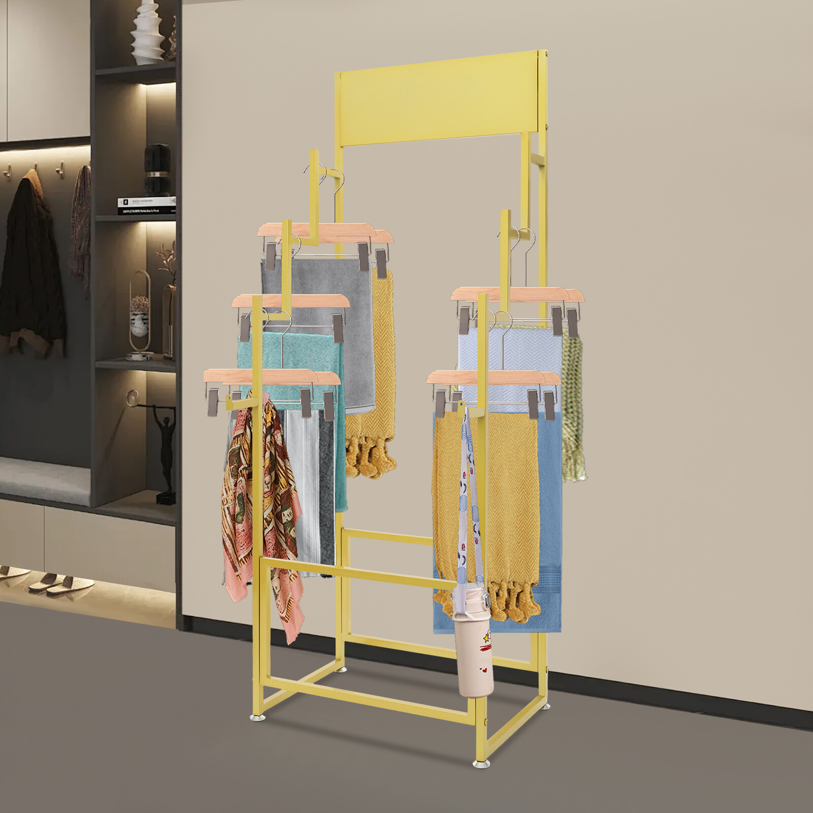 Carpet Display Rack Floor Standing Carpet Display Stand Commercial Organizer New