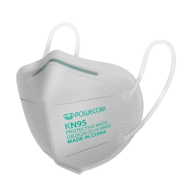Powecom KN95 Mask, White, 10/Box (BRAND NEW, FAST SHIPPING)