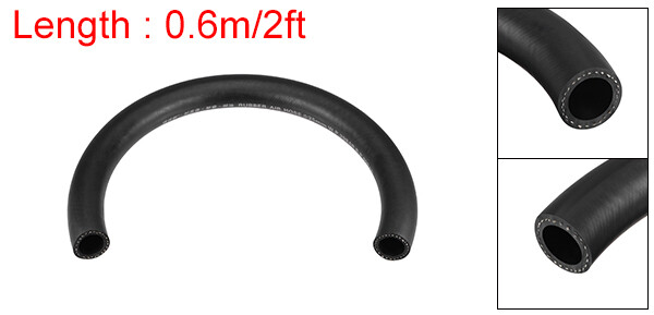 1″ ID Fuel Line Hose 1 1/2″ OD 2ft Black Rubber Oil Hose Tubing for Fuel System