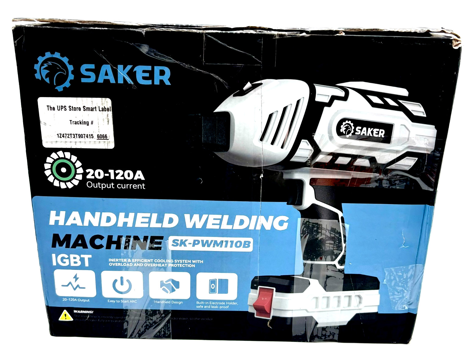 Saker SK-PWM110B Handheld Welding Machine White Black Portable